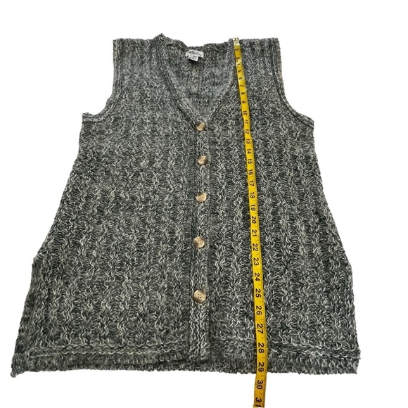 Silk Mohair Blend V Neck Sweater Best Cardigan Longline Button Front M Prepy - Picture 9 of 14